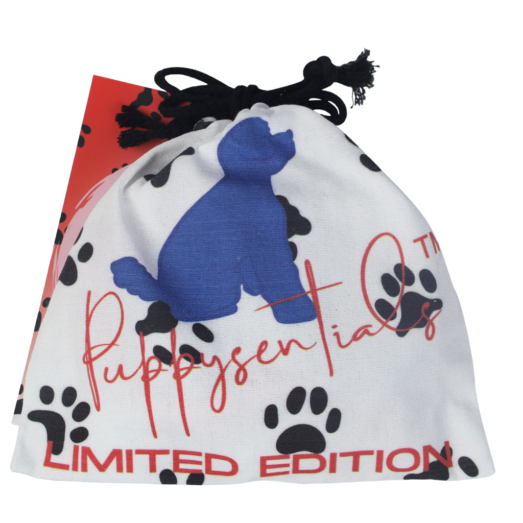 Puppysentials rope dog leash packaging with limited edition USA design and reusable cotton bag